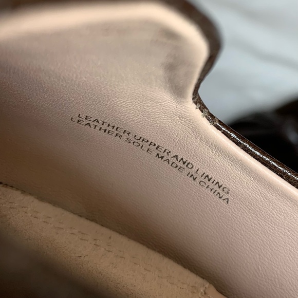 AD & Daughters Brown Croc-Embossed Leather Mules, Leather Soles and Lini… - Picture 12 of 15